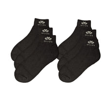 Load image into Gallery viewer, PBG Active Men's Pure Athlete Socks, Ankle Boot Length, Cotton-Rich, Black/White (6 Pair)