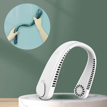 Load image into Gallery viewer, 6000Mah Hanging Neck Fan Portable Cooler Fan USB Leafless Neckband Fan 78 Surround Air Outlets 2000mAh Rechargeable Mini Fan Rechargeable Bladeless Neck Fan Personal Cooling Fan with 3 Wind Speeds for Travel