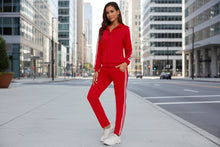 Load image into Gallery viewer, Women’s Fashionable Printed Sports Long-Sleeve Hoodie Set
