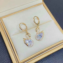Load image into Gallery viewer, Sweet Rhinestone Swan Earrings for Women - Fashion Jewelry