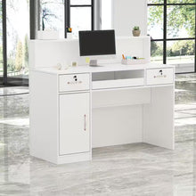 Load image into Gallery viewer, Natural White Corner Computer Desk with Hutch and Storage