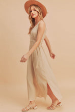 Load image into Gallery viewer, Side Slit Round Neck Sleeveless Maxi Tank Dress For Women – Fluttering, Versatile and Comfortable Dress with Side Slits for Relaxed, Breezy Style