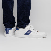 Load image into Gallery viewer, 61-101-NVY OLYMPIAS Italian Calfskin and Crocodile Stripe, Navy