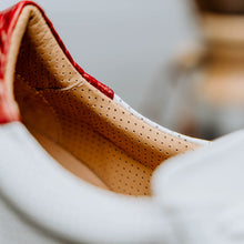 Load image into Gallery viewer, 61-101-RED OLYMPIAS Italian Calfskin and Crocodile Stripe, Red