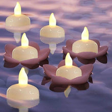Load image into Gallery viewer, 6/12PCS Floating Candle Lights LED Floating Candles Flameless Tea Lights Warm Yellow Battery Operated Waterproof Decoration for Wedding Thanksgiving Christmas Waterproof Flameless on Water Candles LED Tea Light Wedding Party Decorative