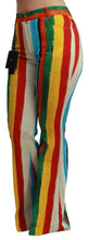 Load image into Gallery viewer, Dolce & Gabbana Multicolor Flared Riga Pittorica Pants