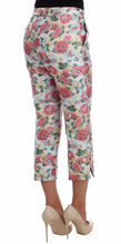 Load image into Gallery viewer, Dolce & Gabbana White Pink Floral Brocade Pants