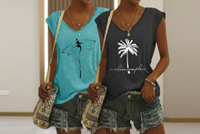 Load image into Gallery viewer, 2-Pack Women's V-Neck Sleeveless Tank Tops – Loose Fit Casual Summer Beach Shirts