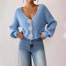 Load image into Gallery viewer, Women’s Knitted Crochet Cardigan