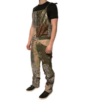 Load image into Gallery viewer, Dolce & Gabbana Multicolor Patchwork Camouflage Overall Pants
