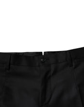 Load image into Gallery viewer, Dolce & Gabbana Black Wool Tapered Formal Dress Pants