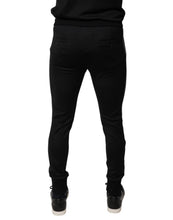 Load image into Gallery viewer, Dolce & Gabbana Black Horseshoe Embellished Wool Slim Fit Pants