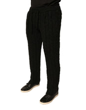 Load image into Gallery viewer, Dolce & Gabbana Black Wool Knitted Skinny Pants