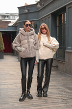 Load image into Gallery viewer, Serena Eco-Fur Down Fill Coat in Ivory
