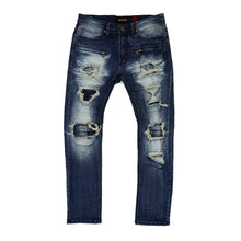 Load image into Gallery viewer, M1944 Pipa Shredded Jeans - Dark wash