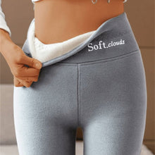 Load image into Gallery viewer, Women’s Fleece-Lined High-Waist Shark Leggings