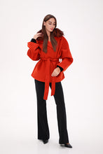 Load image into Gallery viewer, Saga®Furs Silver Fox Wool Alpaca Coat