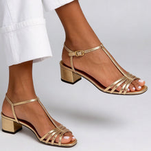 Load image into Gallery viewer, Women's T-Strap High Heel Buckle Sandals | Elegant Party Sandals in 9 Colors