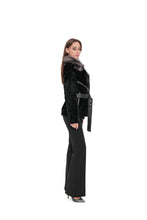 Load image into Gallery viewer, Bari Genuine Astrakhan Silver Fox Trim Coat