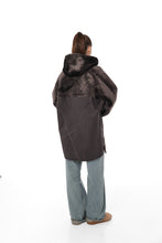 Load image into Gallery viewer, Hooded Eco-Suede Coat