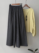 Load image into Gallery viewer, Striped Straight High Waist Wide Leg Pants