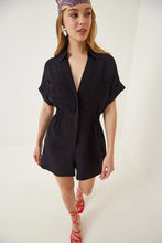 Load image into Gallery viewer, Women's Cotton Linen Loose-Fit Workwear Jumpsuit With Pockets