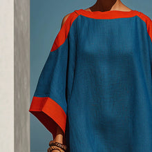 Load image into Gallery viewer, Loose-Fit Three-Quarter Sleeve Mid-Length Dress – 4 Colors S–3XL