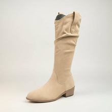 Load image into Gallery viewer, Chunky Heel Suede Riding Boots Women