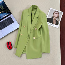 Load image into Gallery viewer, Women's Straight-Cut Blazer – Slim Fit Long Sleeve Suit Jacket
