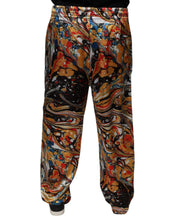Load image into Gallery viewer, Dolce & Gabbana Multicolor Marble Satin Men Tracksuit Pants