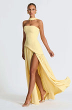 Load image into Gallery viewer, Cherry Lacquer Maliyah Maxi Dress with Chiffon Skirt & Scarf
