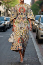 Load image into Gallery viewer, Geometric Print Batwing Sleeve Flowy Maxi Dress – 12 Styles, XS–XXXL