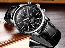 Load image into Gallery viewer, Men's Waterproof Watch With Chronometers Date Display And Fluorescent Pointers Excellent Look Perfect Gift