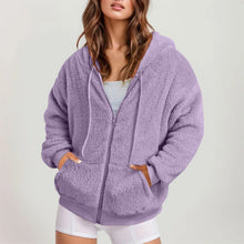 Load image into Gallery viewer, Long Zip-Up Hoodie – Soft Cotton Velvet, Oversized Fit
