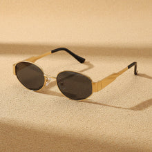 Load image into Gallery viewer, Vintage Oval Sunglasses – Light Luxury Gold & Silver Frame