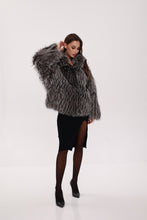 Load image into Gallery viewer, Reversible Genuine Silver Fox Down Fill Coat