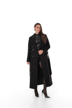 Load image into Gallery viewer, Ellis Tailored Cashmere Wool Coat in Black