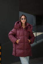 Load image into Gallery viewer, Burgundy Crush Insulated Bio-Down Coat