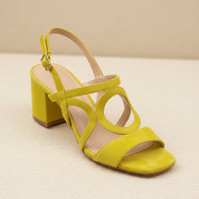Load image into Gallery viewer, Women's Suede Hollow-Out Buckle Strap High Heel Sandals – Pointed Toe