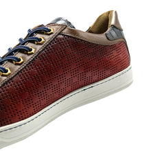 Load image into Gallery viewer, 65-209-RED BREZZA Calfskin & Embossed Crocodile Sneaker, Red