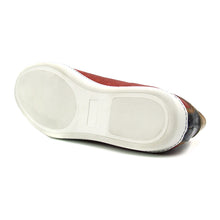 Load image into Gallery viewer, 65-209-RED BREZZA Calfskin & Embossed Crocodile Sneaker, Red