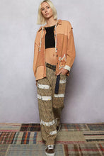 Load image into Gallery viewer, POL Button Down Hooded Jacket with Star Patch Pattern