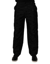 Load image into Gallery viewer, Dolce & Gabbana Black Logo Monogram Straight Pants