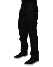 Load image into Gallery viewer, Dolce & Gabbana Black Logo Monogram Straight Pants