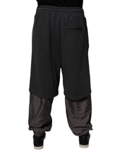 Load image into Gallery viewer, Dolce & Gabbana Dark Gray Cotton Layered Straight Sweatpants Pants