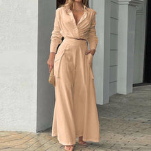 Load image into Gallery viewer, Women's Plus Size Wide Leg Elegant Pant Set