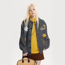 Load image into Gallery viewer, Women’s Retro Floral Embroidered Cardigan Sweater