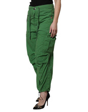Load image into Gallery viewer, Dolce & Gabbana Green Cotton High Waist Cargo Pants