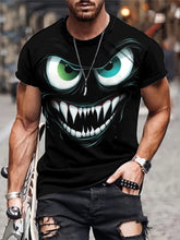 Load image into Gallery viewer, 3D Evil Smile Shirt for Men – Streetwear Graphic Short Sleeve Tee