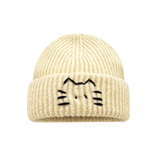 Load image into Gallery viewer, Women’s Cute Cat Line Design Knitted Hat – Warm Fall & Winter Beanie